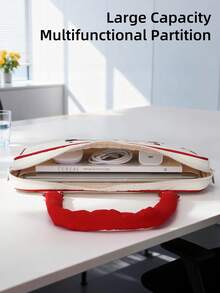 DANYCASE Túi đựng laptop 13.3-16.6 inch có dây đeo vai tháo rời và vỏ bảo vệ, phù hợp với laptop 13", 14", 15" và Air Pro. - Đỏ - Xem 6