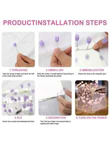 一款精美的DIY郁金香灯，一款DIY自组装夜灯，情人节礼物，生日礼物，创意卧室装饰，仿真花朵夜灯，是情人节、生日、圣诞节和新年礼物的理想之选，多种颜色可选。 - 彩色 - 查看 8