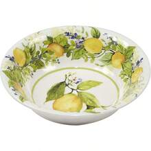 Lemon Zest Melamine All Purpose Bowls Set Of 6 – 7.5" Citrus-Inspired Unbreakable Lightweight Dinnerware For Salad, Cereal, Snacks, Pasta, Summer Outdoor Dining & Everyday Use - 預設 - 查看 3
