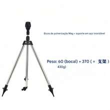 Rotating Tripod Sprinkler, Suitable For Lawns, Gardens And Patios, Provides Automatic 360-Degree Coverage On Both Sides, With A Telescopic Metal Tripod Base. - 黑色 - 查看 3