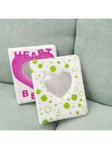 A 3-Inch Instant Camera Mini Photo Album With A Fresh Four-Leaf Clover Heart-Shaped Cow Pattern - Multicolor - View 4