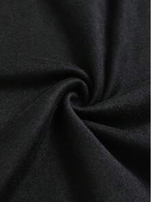 Women's Graphic Tee Casual Short Sleeve Crew Neck T - Shirt Not All Superheroes Wear Capes Some Are Just Named Mike Letter Print Loose Fit Everyday Top - 黑色 - 查看 4