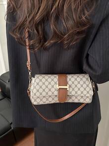 1pc New Fashion Handbag, Long Handle Tote Bag, High-Quality Niche Original Design Shoulder Bag, Suitable For Travel, Dating, Shopping, Office Wear, Gift For Girlfriend And More - Khaki - View 2
