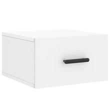 vidaXL Comodino murale bianco 35x35x20 cm - Bianco - Visualizzare 2