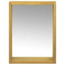 vidaXL Armoire à miroir 30x10x40 cm Bois de teck solide - Tabac - Voir 2