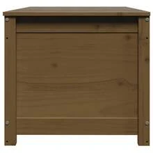 vidaXL Boîte de rangement castanho miel 110x50x45,5cm Bois massif de pin - Castanho - Ver 6