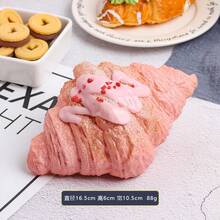 1pc Realistic Slow Rebound Cheese Croissant Bread Cake Creative Display Dessert Stand Decor Party Supplies - Multicolor - View 9