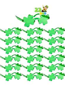 2/6/16/22pcs St. Patrick's Day Shamrock Glasses - Fun Green Party Glasses, Suitable For Holiday Celebrations - Multicolor - View 1