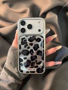 Luxury Foil Leopard Print Phone Case Compatible With IPhone 17 Pro Max, Fashionable Unique Protective Cover Compatible With IPhone 17/16/15/14/13 - Black - View 1