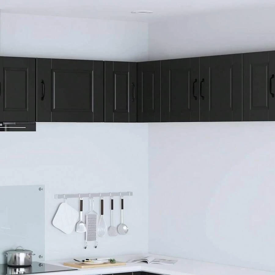 vidaXL Armario de cocina negro 57 x 57 x 40 cm madera de ingeniería - Negro - Ver 1