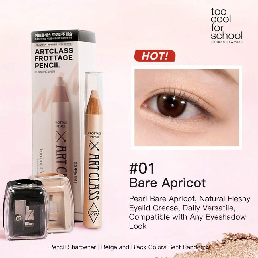 Bút hình tằm Too Cool For School, đa chức năng 2 trong 1, màu be nude, 1.1g - Màu mơ nude - Xem 1