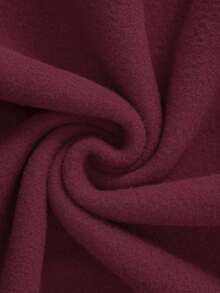 Áo nỉ chui đầu có mũ màu trơn, áo hoodie nữ dễ thương phong cách Y2K, trang phục mùa thu cho nữ đi học, áo hoodie tay dài vai rớt, thời trang mùa thu mới 2025 cho nữ, trang phục mùa đông cho nữ - Màu Đỏ Sâu - Xem 4