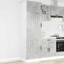vidaXL Armario de cocina Lucca gris béton madera de ingeniería - Gris - Ver 2