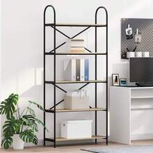 vidaXL Étagère Chêne Sonoma 80 x 30 x 183 cm Bois d'ingénierie - Tabac - Voir 1