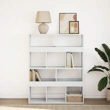 Bibliothèque blanche vidaXL 100x33x125,5 cm en bois massif - Blanc - Voir 3
