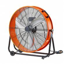 Trommelventilator, 24 Zoll Bodenventilator, Industrieventilator mit 3 Gänge, 8600 CFM, 360° verstellbarer, Windmaschine, Hallenlüfter Trommelgebläse für Lager, Werkstatt, Fabrik, Keller - 8600 CFM 24 Zoll - Übersicht 8