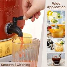 2 Gallon Glass Drink Dispensers For Parties,Beverage Dispenser,Glass Drink Dispenser With Fruit Infuser &Stand And Stainless Steel Spigot,Lemonade Dispenser With Ice Cylinder.Laundry Detergent For BBQ, Picnic, Party,Weddings & Events - 透明 - 查看 3