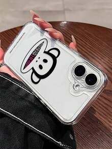 官方授权 Paul Frank 透明太空主题手机壳，全方位防震摄像头保护，猴头字母图案，全新设计，兼容 13/14/15/16/17 Pro Max - 彩色 - 查看 5