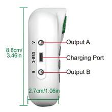 Högkvalitativ TENS/EMS muskelstimulator med två kanaler, 20 lägen, 30 intensitetsnivåer, med 2000 mAh batteri med stor kapacitet, elektronisk pulsmassage, avslappnar kropp och själ