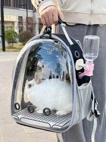 1pc Transparent Pet Backpack Carrier For Cats, Space Capsule Pet Carrier For Outdoor, Cat Bubble Backpack - Multicolor - View 3