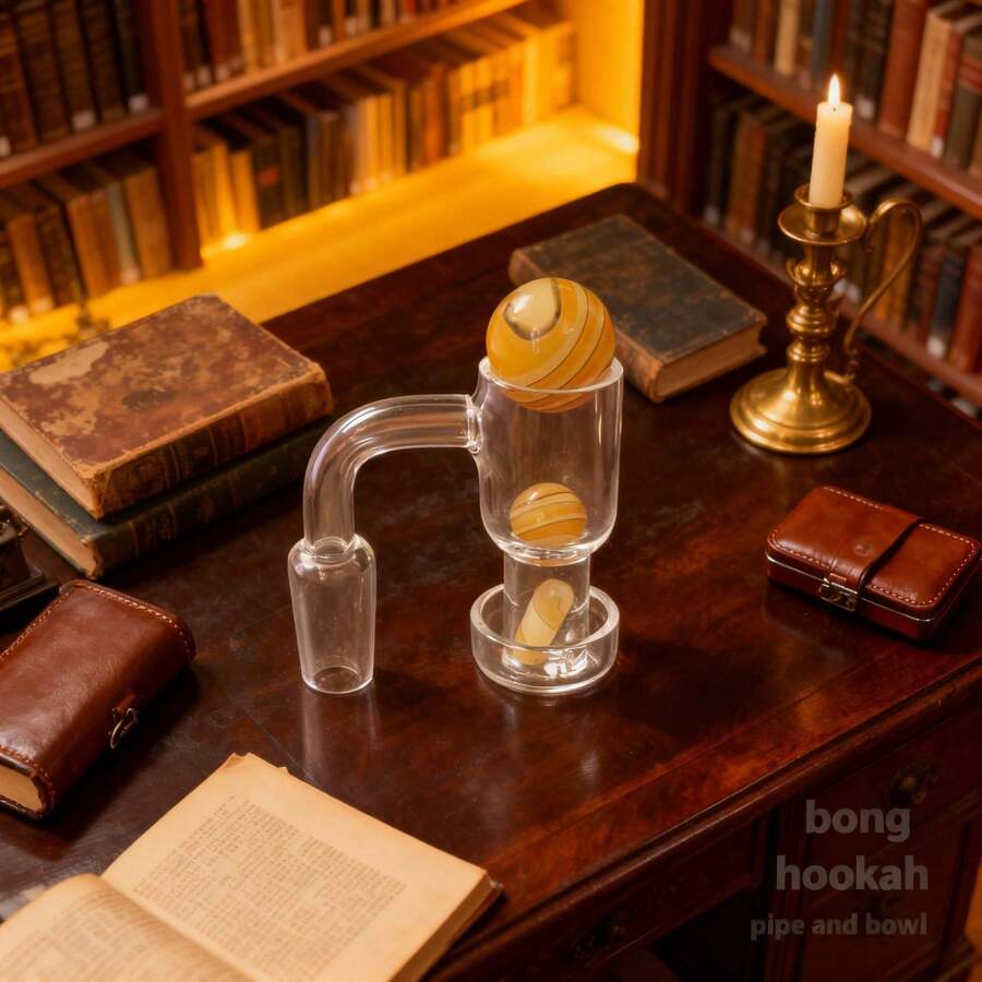 14MM/8MM Ceramic Look Glass Hookah Bowl Heat Retention For Shisha Enthusiasts At Private Gatherings - Màu vàng - Xem 1