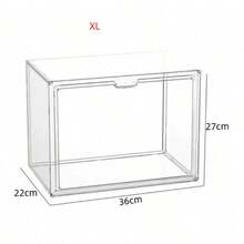 1pc Acrylic Transparent Storage Box, Minimalist Design, Multi-Size Stackable Dustproof Organizer Box, Book/Bag/Figurine Display Case - Clear - View 6