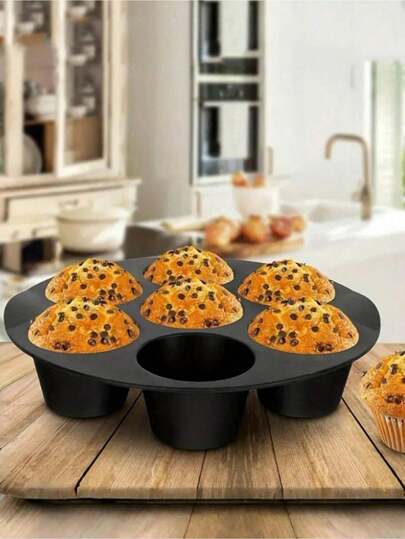 Versatile Silicone Air Fryer Baking Mold - Collapsible, Non-Stick For Cakes, Cupcakes, Muffins & Egg Bites - Essential Kitchen Accessory