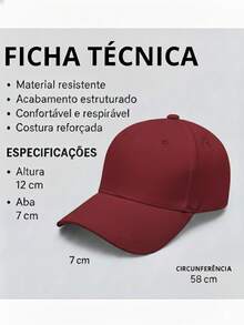 Plain Basic Adjustable Black And White Curved Brim Unisex Super Lightweight Baseball Cap For Men And Women - Màu Đỏ Sâu - Xem 2
