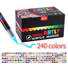 Set de 240/192/120/72/60/48/36/24/12 colores de rotuladores acrílicos, set de pintura con rotuladores, rotuladores para grafiti dibujado a mano, rotuladores para manualidades de grafiti DIY, adecuados para metal, madera, cerámica, huevos de Navidad, etc. - conjunto de marcadores - Ver 17