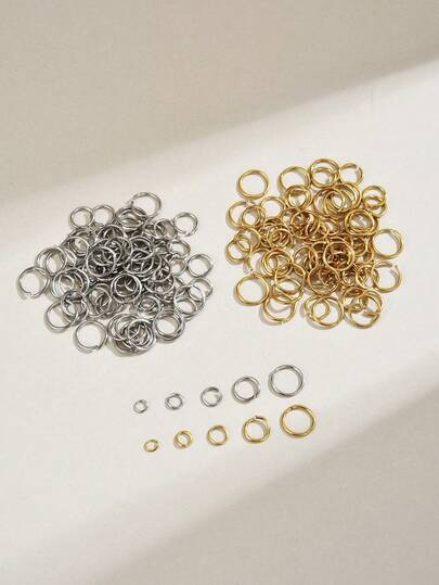 1000/200/150/100 حلقة مجزأة مقاومة للحساسية وقوية، المقاسات: 4مم، 5مم، 6مم، 8مم، 10مم، مناسبة لصناعة المجوهرات والإصلاح اليدوي للمجوهرات، رائعة للأساور والأقراط والقلائد وغيرها من المجوهرات
