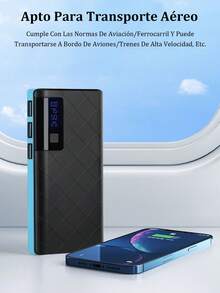 Banco de energía 20000mah carga rápida,Power Bank Batería Portátil  Con luz LED,Carga rápida incorporados Pantalla LED digital cargador portátil, - 4 piezas - Ver 4