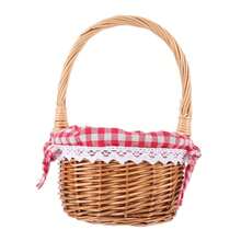 Handwoven Willow Picnic Basket With Handle And Double Lids, Suitable For Storing Food, Fruits, Holidays, Camping, Shopping, Home Decor. Made Of Pure Natural Handwoven Willow, Slight Color Difference May Exist Due To Growth Factors, But Does Not Affect Aesthetics And Usability. Please Purchase With Confidence. - Multicolor - View 20