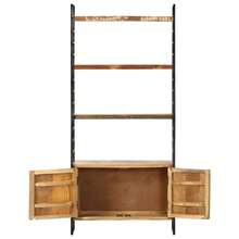 vidaXL Bibliothèque 4 niveaux 80x30x180 cm Bois solide de récupération - Tabac - Voir 3