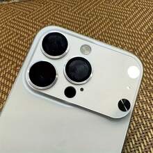 17 Pro/Max Camera Lens Sticker - Compatible With IPhone 14 Pro, 15 Pro, 16 Pro And Pro Max Models, Fashionable Design - 1 Piece - Silver - Instantly Transforms Into a Lens Protector - View 5