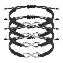 4pcs/Set Handmade Woven Infinity Symbol Figure 8 Bracelets, Unisex Couples & Best Friends Jewelry Gift - Bracelet - View 4