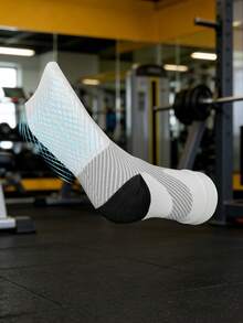 1 Pair Toeless Ankle Support Fitness Socks, Elastic Ankle Compression Sports Socks, Toeless Pressure Foot Sleeve, Sports Ankle Support, Elastic Compression Hiking Fitness Ankle Joint Protection - Multicolor - View 4