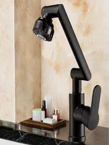 1个不锈钢水龙头延长杆，冷热水双出，适用于厨房和浴室水槽 - 彩色 - 查看 3