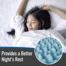 Foam Mattress Topper Egg Crate Foam Pad Mattress Pad And Bed Topper For Support Air Circulation Pressure Relief And Weight Distribution Twin Size Mattress 33 X 72 X 2 Blue - 39 X 80 X 2 Inches - View 4