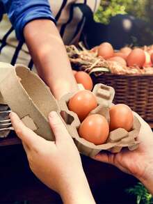 30/10pcs/Set 1 Easter Egg Box Set, Heart-Shaped Egg Carton Set Includes Jute Rope, Paper Pulp Egg Containers, Easter Gift Packaging, Easter Party Decor, Reusable Kitchen Egg Storage Box, Suitable For Kitchen, Farm, Easter, Holiday Gifts, Holiday Decor Baskets, Holiday Gift Boxes - Multicolor - View 6