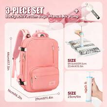 Ba lô xách tay Wizz Air Ryanair 40x20x30cm - Ngăn đựng laptop 14", bao gồm túi nén chân không và bộ bơm tay, ngăn đựng giày, thích hợp cho các chuyến đi ngắn, hành lý xách tay, đồ dùng du lịch nhỏ gọn. - Nhiều màu - Xem 5