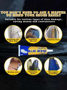 1pc 60ml Waterproof Shoe Repair Glue, Strong Fast-Setting Special Shoe Glue, Athletic Shoe Fixer Home Outdoor Repair Tool, Perfect Back To School Item - 透明 - 查看 8