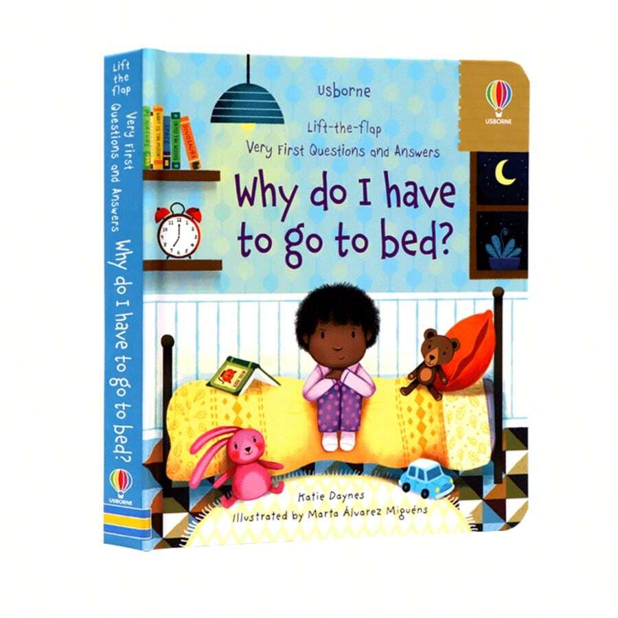 Toddler English Early Education Board Book - Usborne Lift The Flap: Why Do I To Go To Bed ? Kids Science Cognitive Q&A Popular Science Book - Multicolor - View 1