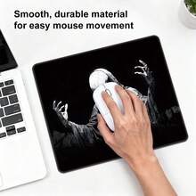 Gothic Skull Glass Mouse Pad, Terrifying Skeleton Cloak Design, Rigid Gaming Mouse Pad, Suitable For PC, Smooth Operation, Dominate The Game, Durable, Special Glass Surface, Improve Precision And Speed - Multicolor - View 7