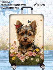 1pc Luggage Cover Suitcase Protective Sleeve, Multiple Sizes Available. Made Of Polyester Fiber, Scratch-Resistant & Wear-Resistant, Unisex. Ideal For Business Trips And Summer Vacations. Easy To Hand Wash And Detachable, A Must-Have Travel Accesso - Multicolor - View 33