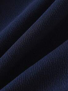 2件套女童可爱蝴蝶结二合一泡泡袖上衣和休闲蓝色喇叭裤套装，夏季 - 藍色 - 查看 9