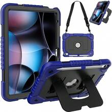 1pc Tablet Case With Stand & Shoulder Strap, Compatible With IPad 10th 10.9 (2022)/IPad 11th (A16) 11", Tab A9 Plus 11", Galaxy Tab A11PLUS, Fashionable Tablet Cover With Pen Slot, Available In Light Pink, Fuchsia, Black, Navy Blue/Black, Red/Black - Multicolor - View 13