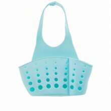 1pc Portable Kitchen Sink Sponge Holder With Hanging Basket, Drain Bag Filter, Storage Rack, Bathroom Organizer Tool - Multicolor - View 12