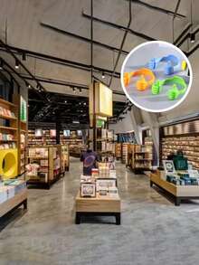 创意手机支架，拇指托，桌面支架，便携式支架，数码风格，小店专用，可爱支架 - 彩色 - 查看 3