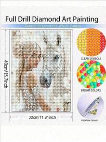 Snow Queen And White Horse Diamond Art Kits For Adults - Animal 5D Diamond Painting Kits For Beginners,DIY Full Drill Dots Gem Art Paint Picture For Home Wall Decor - Multicolor - View 9