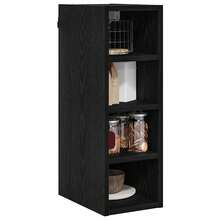 vidaXL Wandschrank mit Ablage, Schwarzeiche, 20 x 29,5 x 60 cm - Schwarz - Übersicht 3